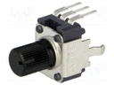 Potentiometer: shaft; single turn,vertical; 10kΩ; ±20%; 6mm
