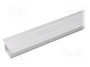 Profiles for LED modules; mat; recessed; L: 1m; aluminium