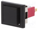 Switch: push-button; Pos: 2; SPDT; 1A/120VAC; 1A/28VDC; black