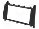 Radio mounting frame; Mercedes; 2 DIN; black