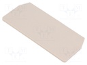 End/partition plate; Application: ZDU1.5/3AN; beige; wemid