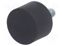 Vibroisolation foot; Ø: 30mm; H: 20mm; Shore hardness: 55±5; 924N