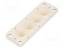 Multigate grommet; light grey; Holes no: 4; -40÷100°C; 10÷25mm