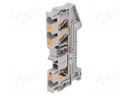 Splice terminal: rail; 0.2÷6mm2; ways: 1; terminals: 3; grey; TS35