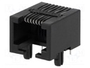 Socket; RJ45; PIN: 8; Layout: 8p8c; THT; angled 90°
