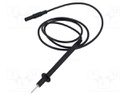 Test lead; 16A; probe tip,banana plug 4mm; Urated: 1kV; Len: 1m