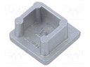 Cap for LED profiles; silver; ABS; Application: SMART10