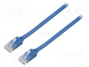 Patch cord; U/UTP; 6; stranded; Cu; PVC; blue; Len: 1m; 32AWG