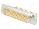 D-Sub; PIN: 25; socket; male; on PCBs; angled; THT