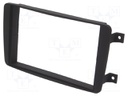 Radio mounting frame; Mercedes; 2 DIN; black/rubber-touch