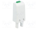 Signaling module; Mounting: socket; Indication: LED; Colour: green