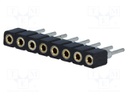 Socket; pin strips; female; PIN: 8; turned contacts,low profile