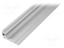 Profiles for LED modules; transparent; step; L: 2m; aluminium
