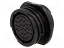 Plug; female; PIN: 28; w/o contacts; CPC Series 2; for cable