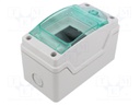 Enclosure: for modular components; IP65; light grey; No.of mod: 3