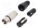 Plug; XLR; female; PIN: 5; straight; for cable; soldering; 7.5A; 1mm2