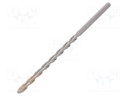 Drill bit; for concrete; Ø: 8mm; L: 200mm; metal; cemented carbide