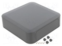 Enclosure: with panel; PF; X: 175mm; Y: 175mm; Z: 50mm; ABS; dark grey