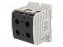 Splice terminal: rail; STB; 300mm2; ways: 1; terminals: 4; black
