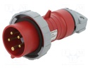 Connector: AC supply 3-phase; plug; male; 16A; 415VAC; IP&S; IP67