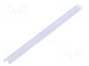 Cover for LED profiles; white; 1m; Application: PEN8; V: I; push-in