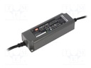 Power supply: switched-mode; for LED strips; 60W; 12VDC; 5A; IP67