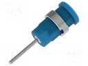 Connector: 4mm banana; socket; blue; nickel plated; insulated