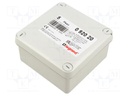 Enclosure: junction box; X: 116mm; Y: 116mm; Z: 60mm; plastic; IP55