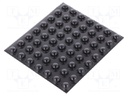 Self-adhesive foot; H: 5.1mm; black; polyurethane; Dim: Ø11.2mm