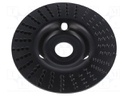 Grinding wheel; 125mm; prominent,with rasp