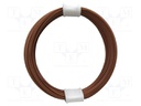 Wire; stranded; Cu; 1x0,04mm2; PVC; brown; 60V; -5÷85°C; 10m