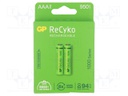 Re-battery: Ni-MH; AAA,R3; 1.2V; 950mAh; ReCyko+; Ø10.5x44.5mm