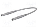 Test lead; 32A; 4mm banana plug-4mm banana plug; insulated; grey