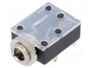Socket; Jack 3,5mm; female; stereo; with double switch; ways: 3