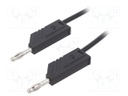 Test lead; 60VDC; 32A; 4mm banana plug-4mm banana plug; Len: 0.5m