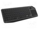 Keyboard; black; USB A; wireless,US layout; touchpad; Len: 1.5m