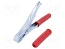 Crocodile clip; 120A; Grip capac: max.30mm; Overall len: 195mm