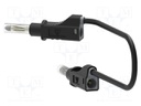 Test lead; 12A; banana plug 4mm,both sides; Len: 0.5m; black