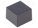 Enclosure: designed for potting; X: 22mm; Y: 22mm; Z: 16.5mm; ABS