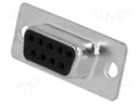 D-Sub; PIN: 9; plug; female; stamped and formed contacts