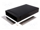 Enclosure: with panel; 1598; X: 160mm; Y: 250mm; Z: 40mm; ABS; black