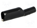 Crocodile clip; 10A; 60VDC; black; Overall len: 60.7mm