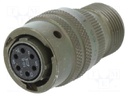 Connector: circular; MIL-C-26482, Series 1,PT; plug; female; 7.5A