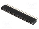 Socket; pin strips; female; PIN: 24; straight; 1.27mm; THT; 1x24