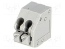 PCB terminal block; angled 45°; 3.5mm; ways: 2; on PCBs; terminal