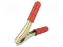Crocodile clip; 200A; Grip capac: max.25mm; Overall len: 110mm