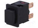 Switch: push-button; Pos: 2; SPST-NO; 16A/250VAC; black; none; IP40