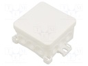 Enclosure: junction box; X: 75mm; Y: 40mm; Z: 75mm; IP54; white