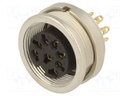 Connector: M16; female; IP40; socket; soldering; 60V; PIN: 8; 5A