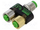 Adapter; M12; PIN: 5; 30VDC; 4A; 7000; IP67; Indication: LED; -30÷85°C
